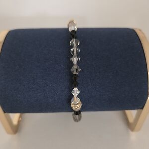 Elegant Swarovski Black Diamond and Crystals Bracelet
